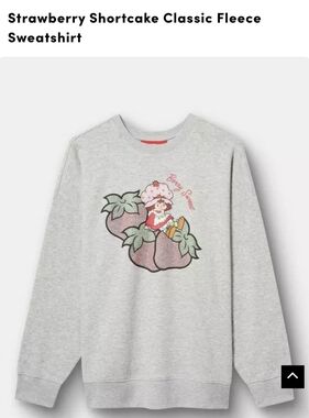 Torrid Strawberry Shortcake Sweatshirt Cozy Berry Sweet sparkle Graphic Sz 0x